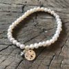 Stretch Freshwater Pearl Bracelet with Sand Dollar by Glee - Image 3